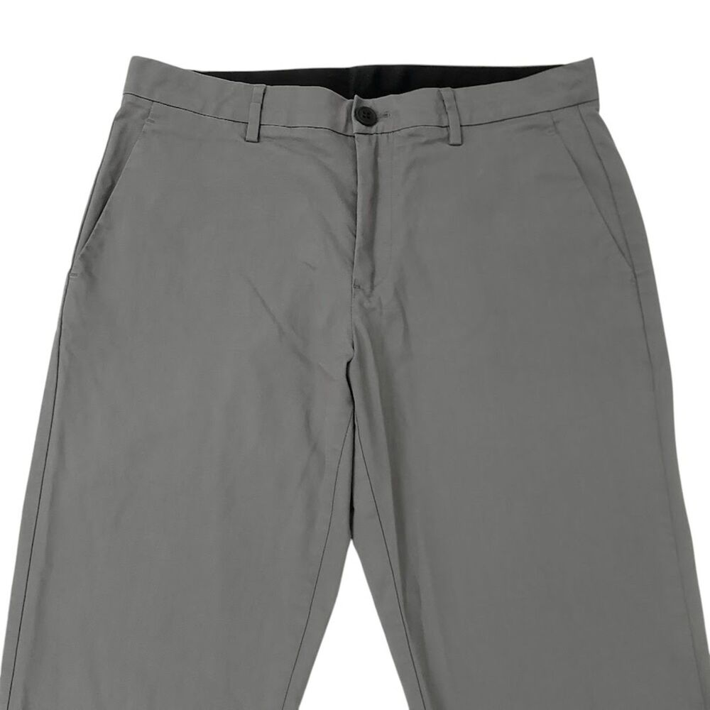 Bonobos Slim Straight Athletic Pants Mens 30x32 Gray Flat Front Stretch Golf - Picture 2 of 12
